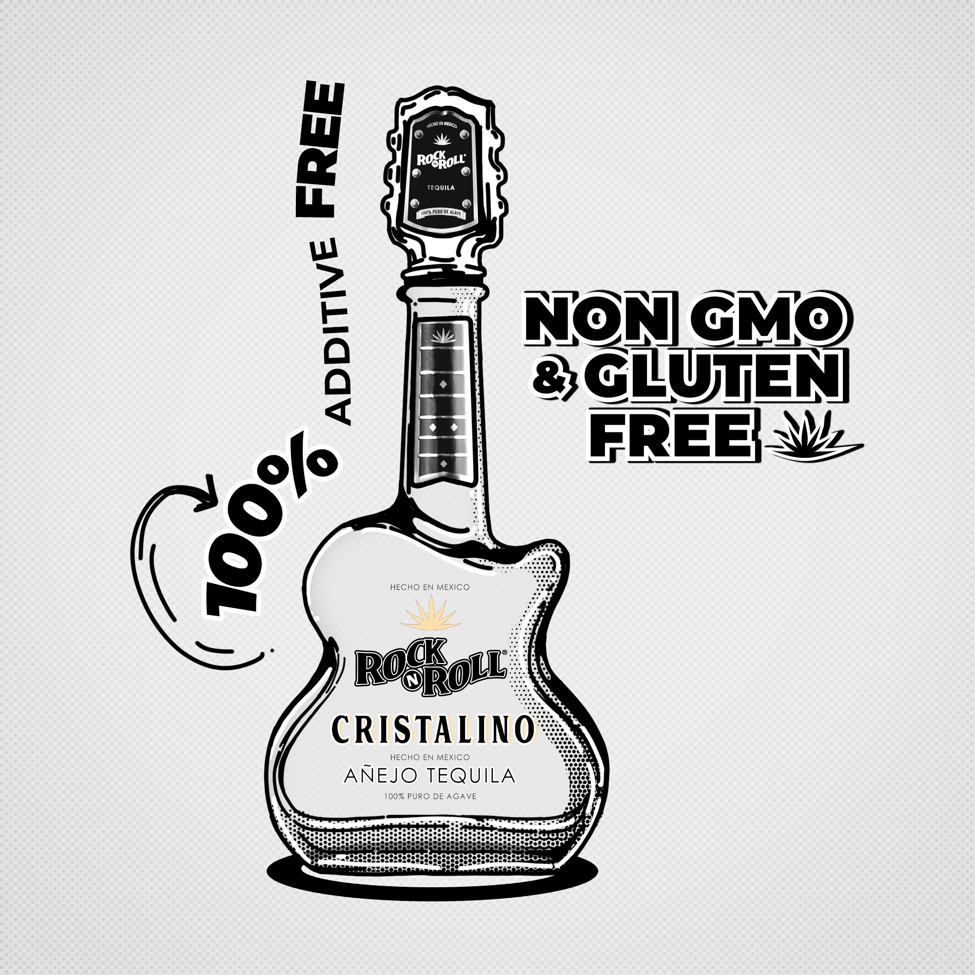 Rock N Roll Tequila - Cristalino Anejo - Image 3