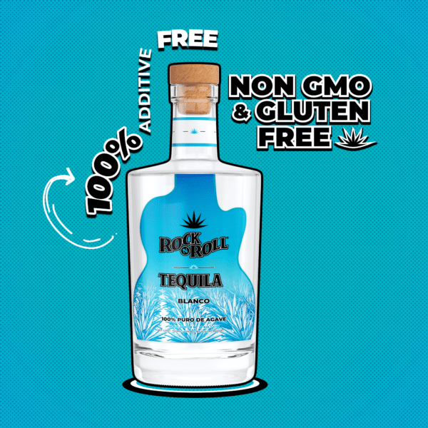 Rock N Roll Tequila Blanco Cork Finish 750ML Bottle - Image 2